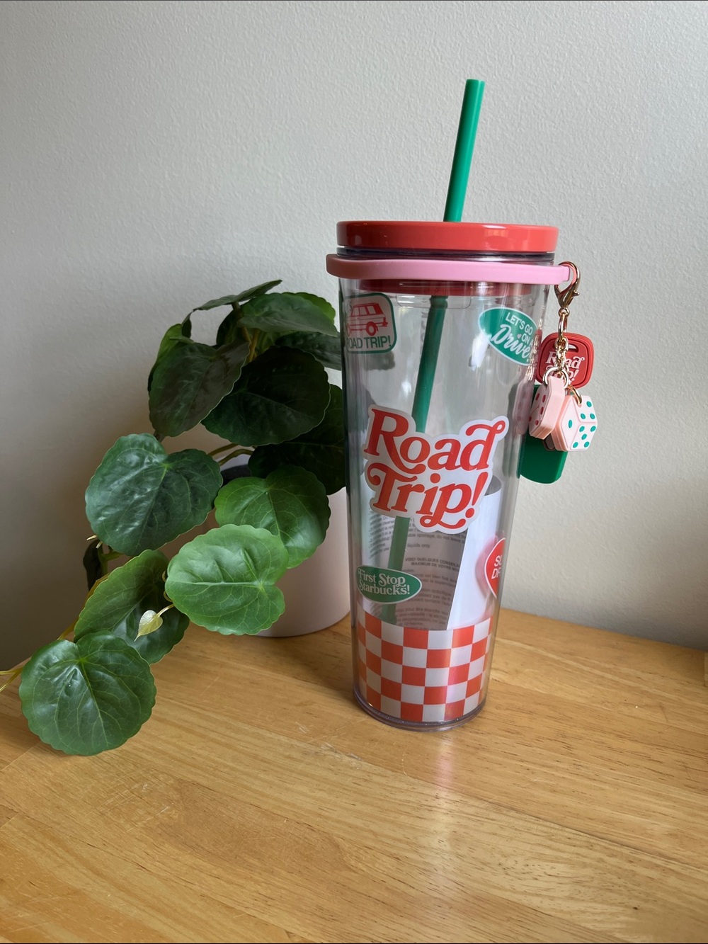 Starbucks x Dandy Worldwide 24 oz Travel Tumbler with Straw and charm